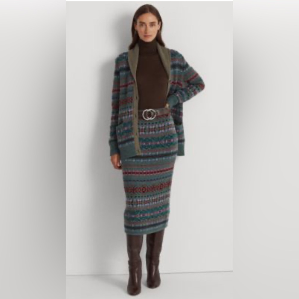 Polo by Ralph Lauren Multicolor Knit Pencil Skirt